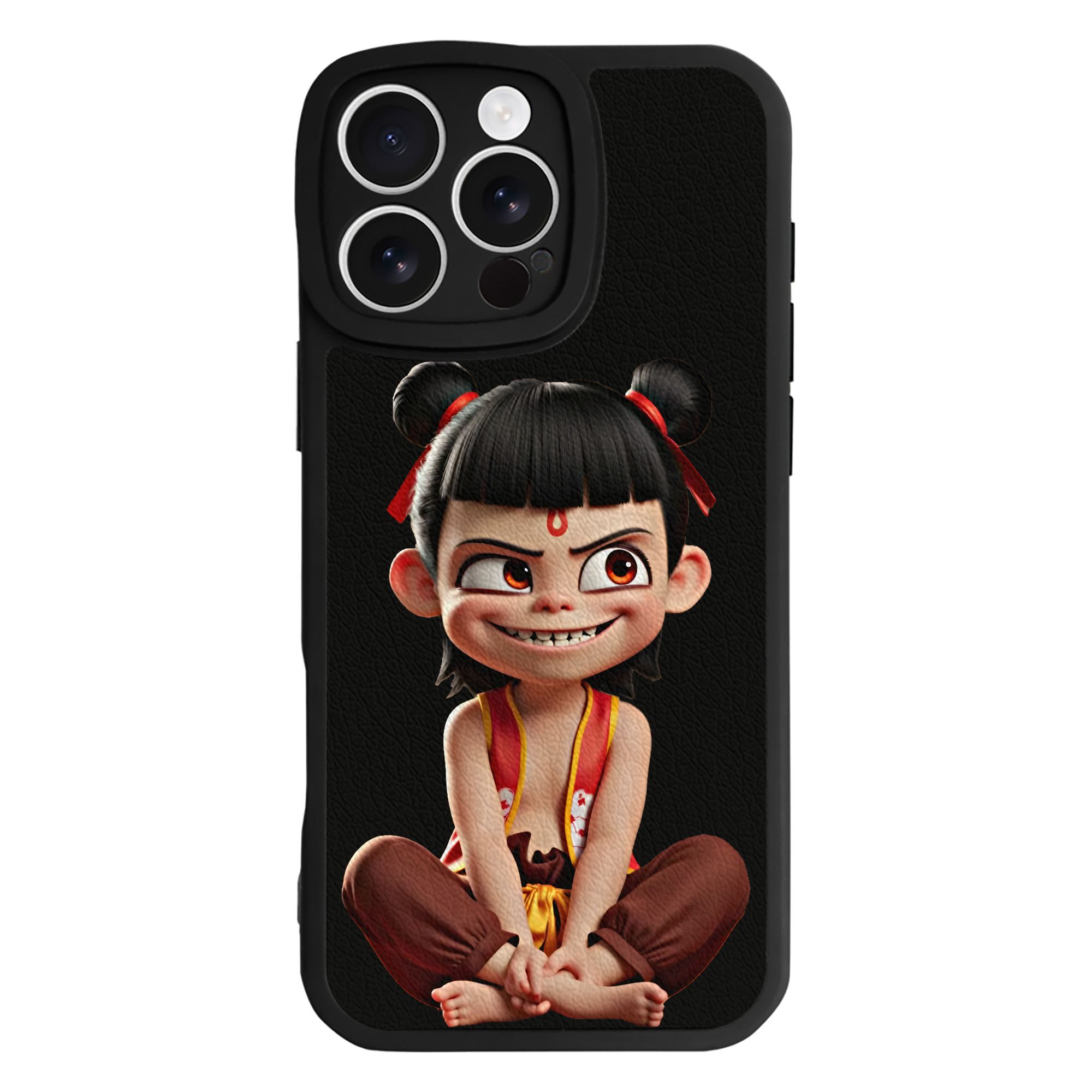 （画像用） Ne Zha 2 ナタ 魔童の大暴れ 【iPhone 16シリーズ対応】シリコンスマホケース（レザー調） 材質：シリコン